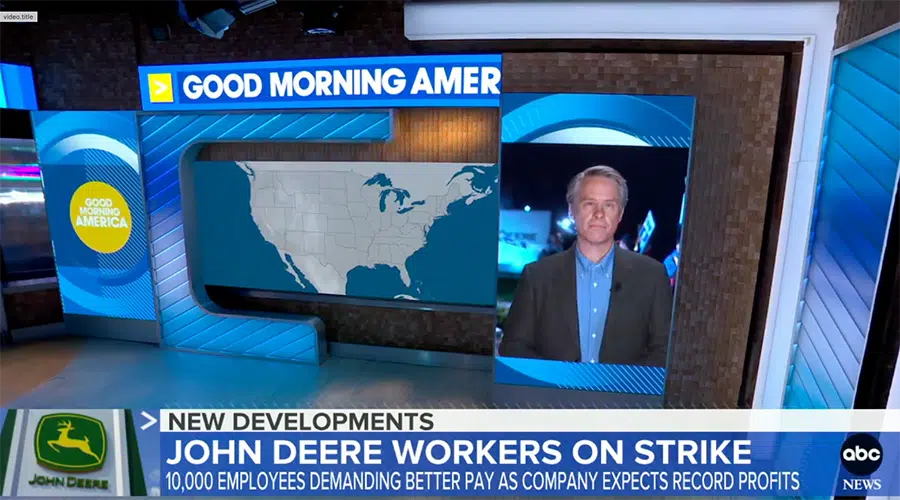 Politici, ktorí sú zaviazaní bohatým, vždy dokázali udržať moc odborov na nízkej úrovni. Tam, kde sa stále štrajkuje, je aj televízna téma. (Snímka obrazovky)